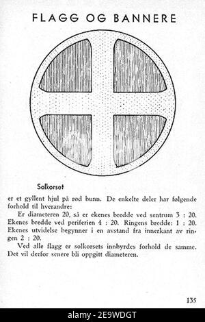Nasjonal Samling NS Aarbok 1944 s135 Solkorset. Banque D'Images