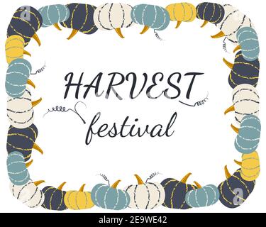 Cadre de citrouille Vector pour le festival de la récolte Illustration de Vecteur