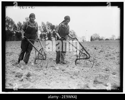 La guerre d'urgence NATIONAL GARDENS COM. FARMERETTES Banque D'Images