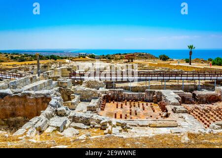 Ruines d'agora à l'ancienne Kourion sur Chypre Banque D'Images