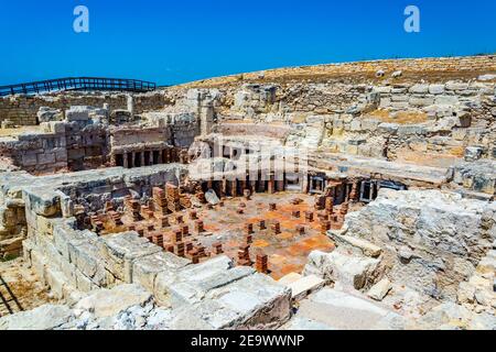 Ruines d'agora à l'ancienne Kourion sur Chypre Banque D'Images