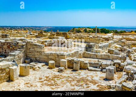 Ruines d'agora à l'ancienne Kourion sur Chypre Banque D'Images