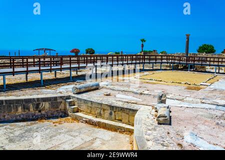 Ruines d'agora à l'ancienne Kourion sur Chypre Banque D'Images