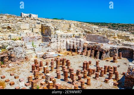 Ruines d'agora à l'ancienne Kourion sur Chypre Banque D'Images