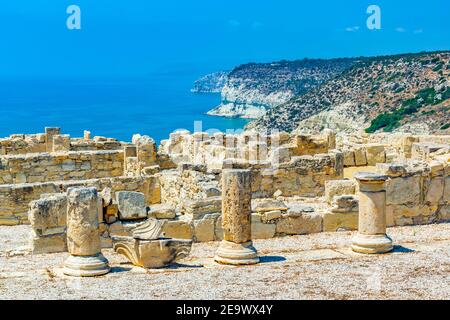 Ruines d'agora à l'ancienne Kourion sur Chypre Banque D'Images