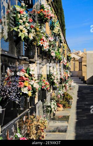 Elche, Espagne - 26 janvier 2021 : ancien cimetière d'Elche intégré à la route des cimetières européens importants Banque D'Images