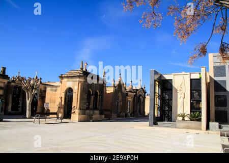 Elche, Espagne - 26 janvier 2021 : ancien cimetière d'Elche intégré à la route des cimetières européens importants Banque D'Images