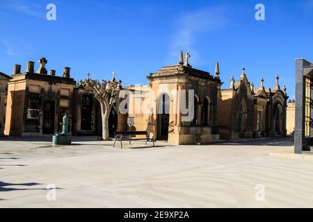 Elche, Espagne - 26 janvier 2021 : ancien cimetière d'Elche intégré à la route des cimetières européens importants Banque D'Images