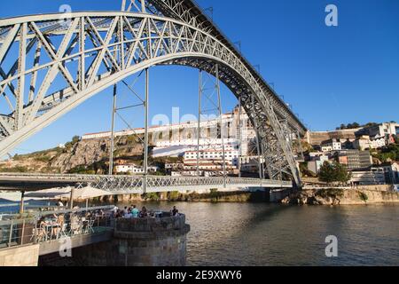 Porto, Portugal - 23 août 2020 : pont Luís i à Porto, Portugal. Banque D'Images