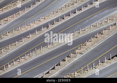 Vue sur l'attraction appelée « Pan long Ancient Road » à Tashkurgan, Xinjiang, Chine. Il est célèbre pour ses nombreuses courbes . Il est célèbre pour ses nombreux curv Banque D'Images