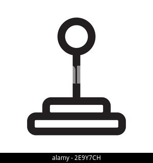 Icône de contour du joystick isolée sur fond blanc. Illustration de Vecteur