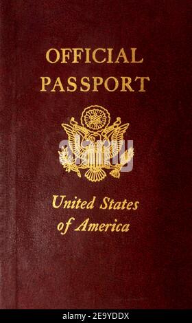 Passeport officiel des États-Unis d'Amérique Banque D'Images