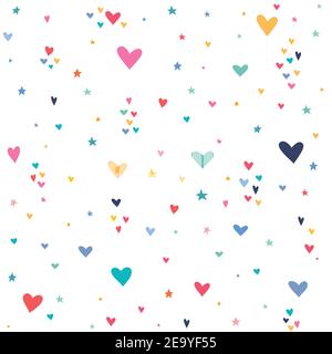 Carte de vœux Happy Saint Valentin sur fond abstrait, motif coeurs coloré, papier peint pour illustration graphique Illustration de Vecteur