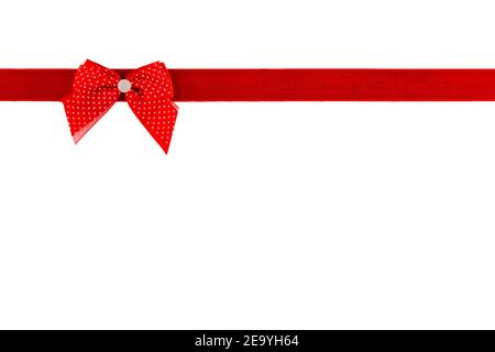 Ruban sur fond blanc isolé Banque D'Images