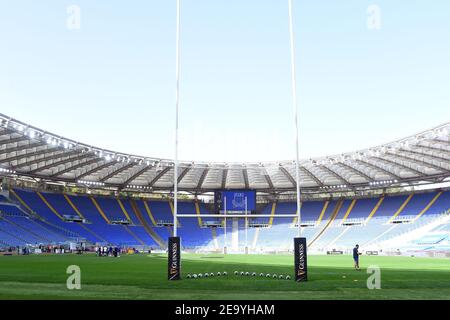 Rome, ITA. 06e février 2021. Stade olympique, Italie v France, Rugby, six nation crédit: Agence de photo indépendante/Alamy Live News Banque D'Images