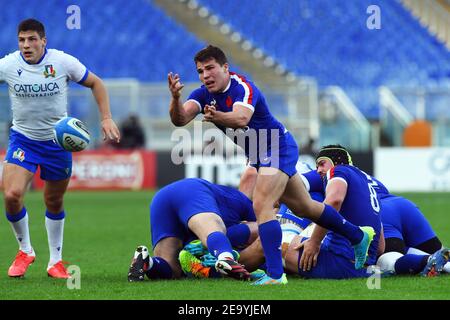 Rome, ITA. 06e février 2021. Antoine Dupont de France, Italie contre France, Rugby, six nation crédit: Agence de photo indépendante/Alamy Live News Banque D'Images