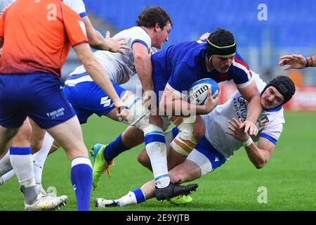 Rome, ITA. 06e février 2021. Dylan Cretinin de France, Italie contre France, Rugby, six nation crédit: Agence de photo indépendante/Alamy Live News Banque D'Images