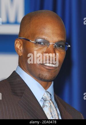 Jamie Foxx participe au 4e salon annuel de la mode « Ten » présenté par General Motors à Hollywood. Los Angeles, le 22 février 2005. Photo de Lionel Hahn/Abaca. Banque D'Images