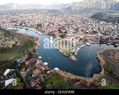 Rivière Dalyan Bogazi de l'air, Turquie Banque D'Images