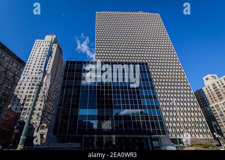 ÉTATS-UNIS. 06e février 2021. L'Immigration des États-Unis et l'application des douanes (ICE), bâtiment du tribunal de l'immigration au 26 Federal Plaza. (Photo par Erik McGregor/Sipa USA) crédit: SIPA USA/Alay Live News Banque D'Images