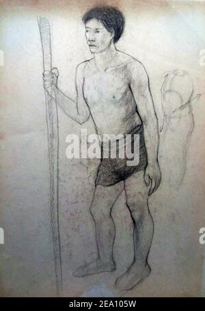 Art ,dessin ,Fine art ,rapide ,structure, esquisse ,muscle, homme Banque D'Images