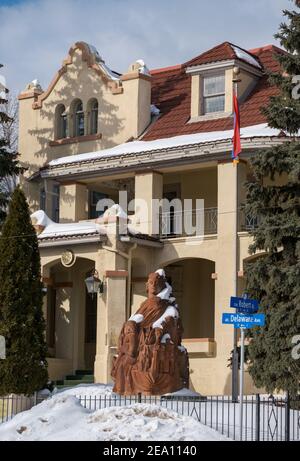 Ottawa (Ontario), Canada - le 6 février 2021 : l'ambassade d'Arménie au Canada en hiver. Banque D'Images