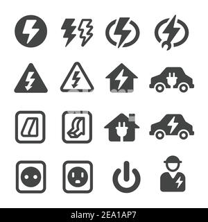 icône électrique, électronique Illustration de Vecteur