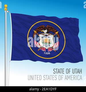 Drapeau fédéral de l'Utah, États-Unis, illustration vectorielle Illustration de Vecteur