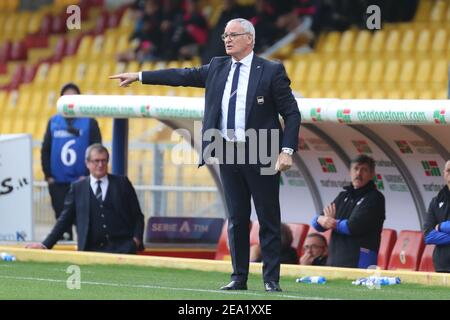 Benevento, Italie. 7 février 2021. Coach Claudio Ranieri (UC Sampdoria) pendant la série UN match de football entre Benevento - Sampdoria, Stadio Ciro Vigorito le 07 février 2021 à Benevento Italie/LiveMedia crédit: Emmanuele Mastrodonato/LPS/ZUMA Wire/Alay Live News Banque D'Images