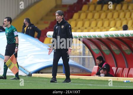 Benevento, Italie. 7 février 2021. Entraîneur Filippo Inzaghi (Benevento Calcio) pendant la série UN match de football entre Benevento - Sampdoria, Stadio Ciro Vigorito le 07 février 2021 à Benevento Italie/LiveMedia Credit: Emmanuele Mastrodonato/LPS/ZUMA Wire/Alay Live News Banque D'Images