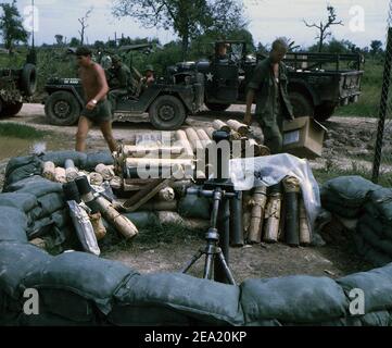 Etats-Unis Vietnam-Krieg armée américaine Mörser M29 81 mm - Vietnam War United States Army Mortar M29 3.2 pouces / 81 mm Banque D'Images