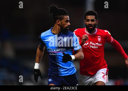 HIGH WYCOMBE, ANGLETERRE. 6 FÉVRIER : Gareth McClEarly de Wycombe Wanderers lors du match de championnat Sky Bet entre Wycombe Wanderers et la forêt de Nottingham à Adams Park, High Wycombe le samedi 6 février 2021. (Credit: Jon Hobley | MI News) Credit: MI News & Sport /Alay Live News Banque D'Images