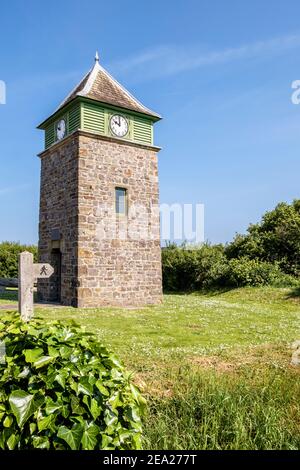 Clock Tower, Marloes, Pembrokeshire, pays de Galles, GB, Royaume-Uni Banque D'Images