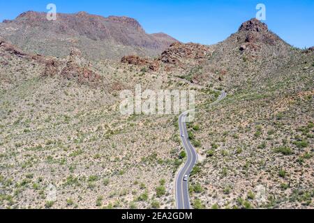 W Gates Pass Rd, Gates Pass, Tuscon, AZ, États-Unis Banque D'Images