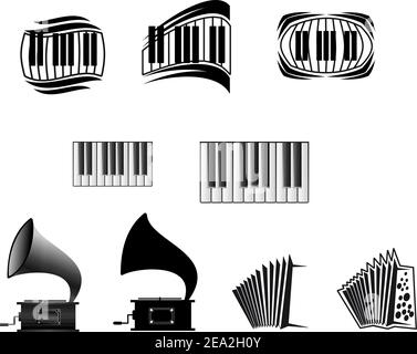 La musique des symboles et isolated on white Illustration de Vecteur