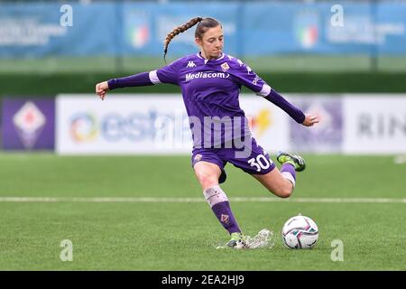 Florence, Italie. 7 février 2021. Firenze, Italie, Stade Gino Bozzi, 07 février 2021, Martina Zanoli (Fiorentina Femminile) pendant l'ACF Fiorentina Femminile vs Napoli Femminile - football italien Serie A Women Match Credit: Lisa Guglielmi/LPS/ZUMA Wire/Alamy Live News Banque D'Images