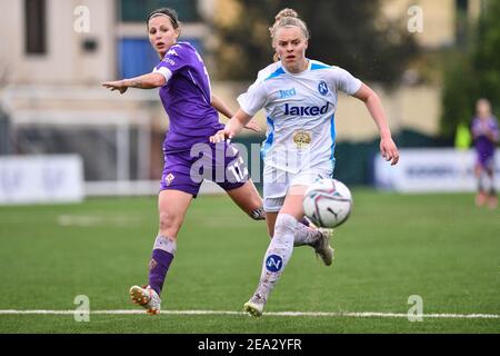 Florence, Italie. 7 février 2021. Firenze, Italie, Stade Gino Bozzi, 07 février 2021, Valery Vigilucci (Fiorentina Femminile) pendant l'ACF Fiorentina Femminile vs Napoli Femminile - football italien Serie A Women Match Credit: Lisa Guglielmi/LPS/ZUMA Wire/Alamy Live News Banque D'Images