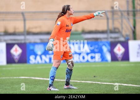 Florence, Italie. 7 février 2021. Firenze, Italie, Stade Gino Bozzi, 07 février 2021, Catalina Perez (Napoli) pendant ACF Fiorentina femminile vs Napoli Femminile - football italien série A Women Match Credit: Lisa Guglielmi/LPS/ZUMA Wire/Alay Live News Banque D'Images