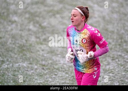 Sophie Baggaley de Bristol City pendant le match de Super League féminin de FA au stade de construction de Chigwell, Dagenham. Date de la photo: Dimanche 7 février 2021. Banque D'Images