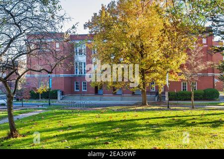 ATHÈNES, Ohio, États-Unis - 6 NOVEMBRE : Gordy Hall le 6 novembre 2020 à l'Université de l'Ohio à Athènes, Ohio. Banque D'Images