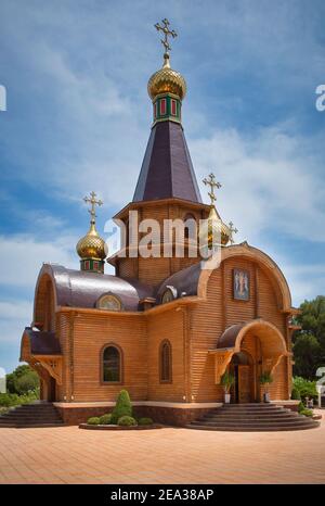 La première église orthodoxe russe d'Espagne San Miguel Arcangel à Altea. Banque D'Images