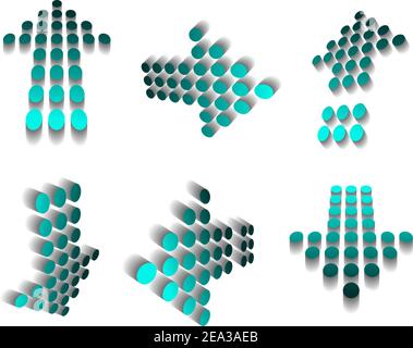 Jeu de flèches de demi-teinte pour la conception créative Illustration de Vecteur