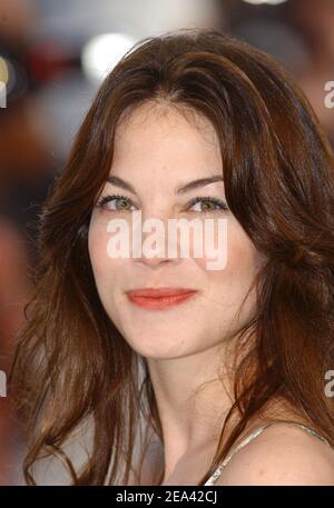 L'actrice AMÉRICAINE Michelle Monagham pose à un photocall pour le film du réalisateur américain Shane Black 'Kiss Kiss Bang Bang' dans le cadre du 58e festival de Cannes, dans le sud de la France, le vendredi 14 mai 2005. Photo de Hahn-Nebinger-Klein/ABACA Banque D'Images