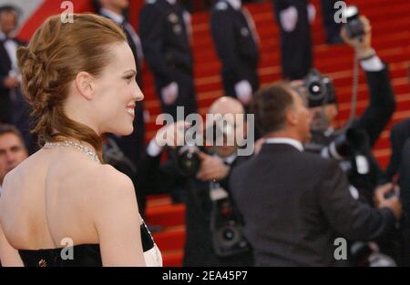 Hilary Swank assiste à la cérémonie de clôture du 58e Festival International du film de Cannes, à Cannes, en France, le 21 mai 2005. Photo de Hahn-Nebinger-Klein/ABACA. Banque D'Images