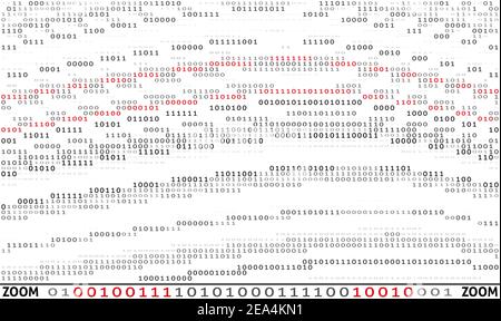 Arrière-plan avec code binaire. Une texture de zéros et de zéros noirs, gris et rouges. Graphiques vectoriels Illustration de Vecteur