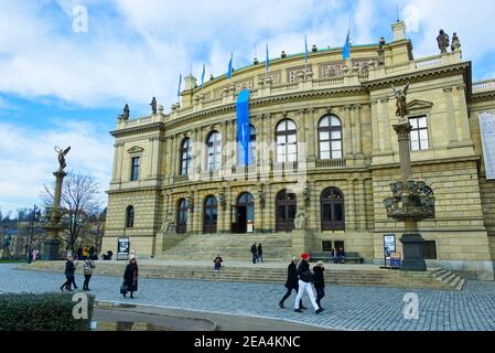 20219 11, Prague, République Tchèque. Bâtiment Rudolfinum à Prague. Rudolfinum, siège de l'Orchestre Philharmonique tchèque où Antonin Dvorak dirigea t Banque D'Images