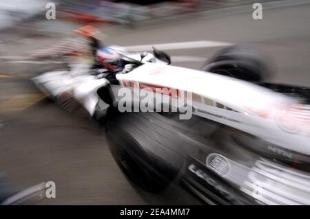 Jason Button, pilote de Formule 1 anglais (Team Bar Honda) pendant l'Allemagne G.P. Hockenheim, le 22 juillet 2005. Photo de Thierry Gromik/ABACAPRESS.COM Banque D'Images