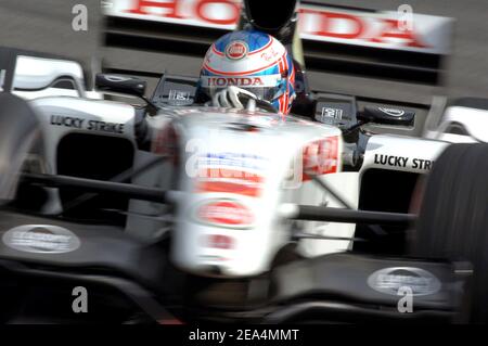 Jason Button, pilote de Formule 1 anglais (Team Bar Honda) pendant l'Allemagne G.P. Hockenheim, le 23 juillet 2005. Photo de Thierry Gromik/ABACAPRESS.COM Banque D'Images