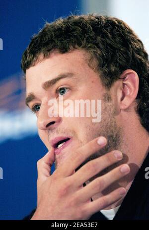 Justin Timberlake participe à la conférence de presse pour « Edison » à l'hôtel Sutton place le dernier jour du Festival international du film de Toronto, à Toronto, au Canada, le 17 septembre 2005. Photo de Christine Chew/ABACAPRESS.COM Banque D'Images