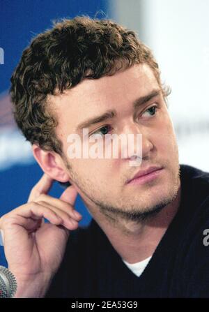 Justin Timberlake participe à la conférence de presse pour « Edison » à l'hôtel Sutton place le dernier jour du Festival international du film de Toronto, à Toronto, au Canada, le 17 septembre 2005. Photo de Christine Chew/ABACAPRESS.COM Banque D'Images